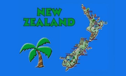 Видео. Карта путешествия по Новой Зеландии.